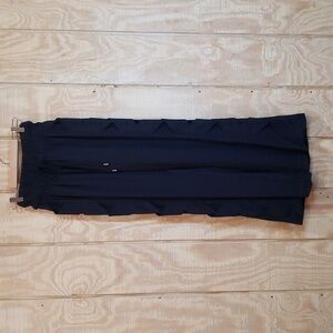 Mais Um Black High Drawstring Waist Crossover Weave Panel Pants Size P